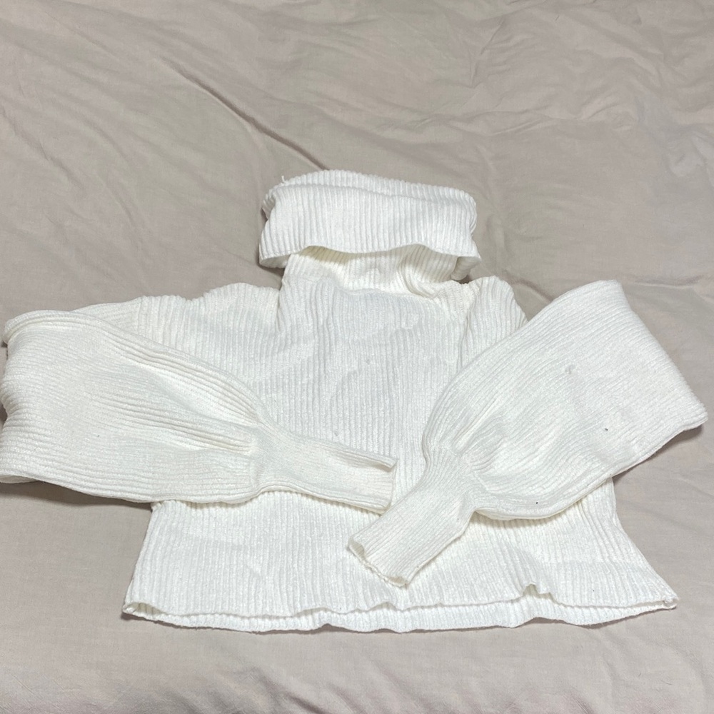 White Turtleneck Sweater